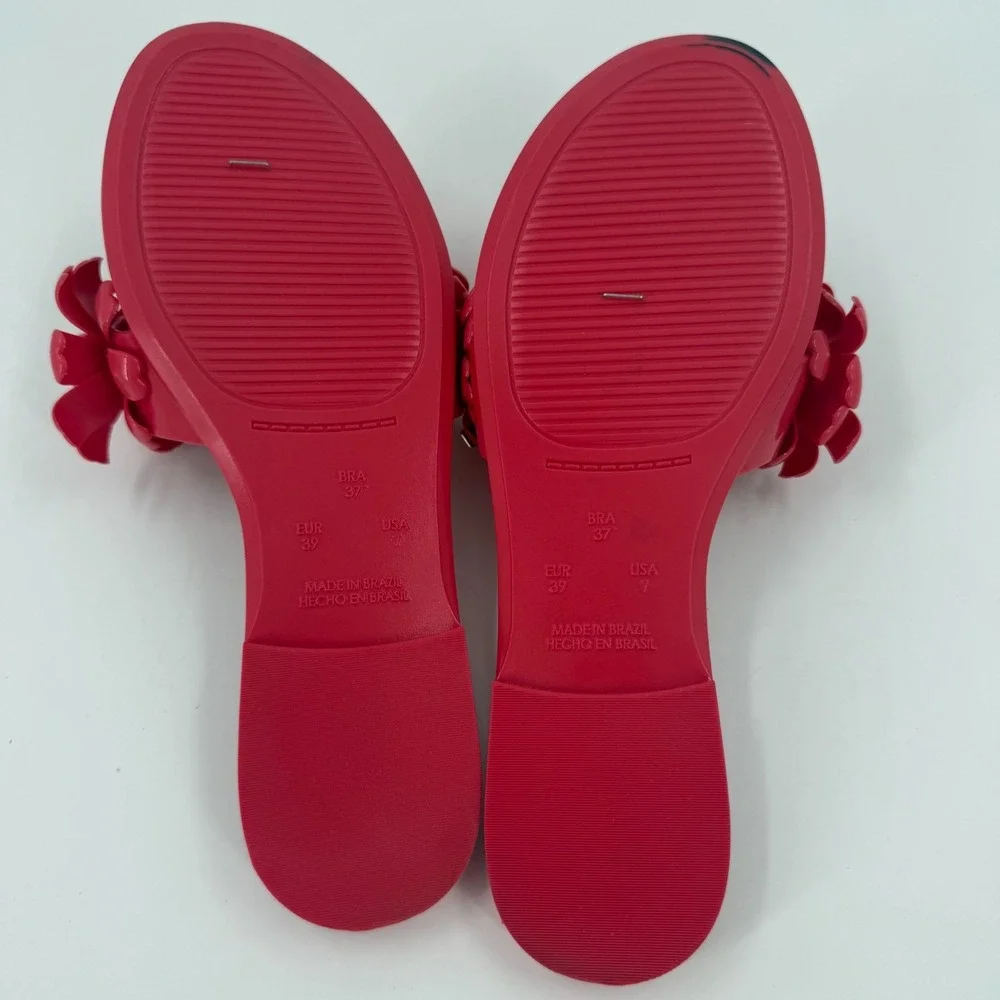 Kate Spade New York Jaylee Slide Sandals Womens US 7 Red Floral Comfort Slip On
